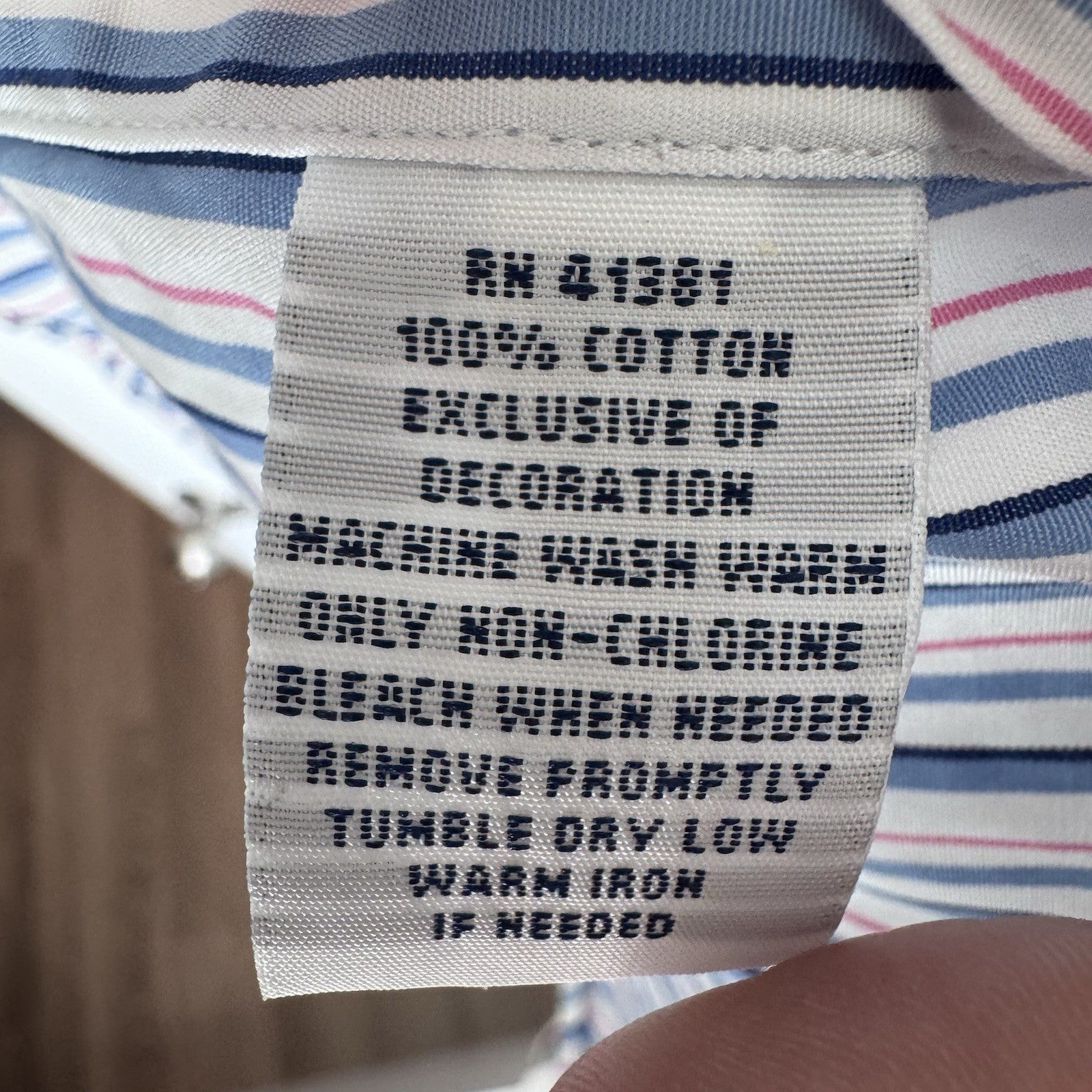 Ralph Lauren Men’s Blue Pink Striped Button Down Shirt Size M Cotton Pony Logo