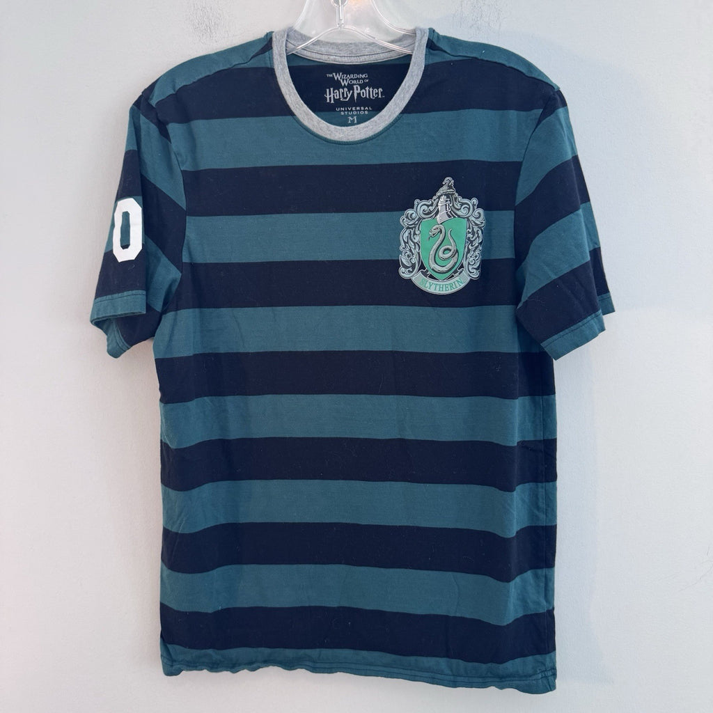 Wizarding World Harry Potter Universal Studios Slytherin Striped Shirt Adult Med