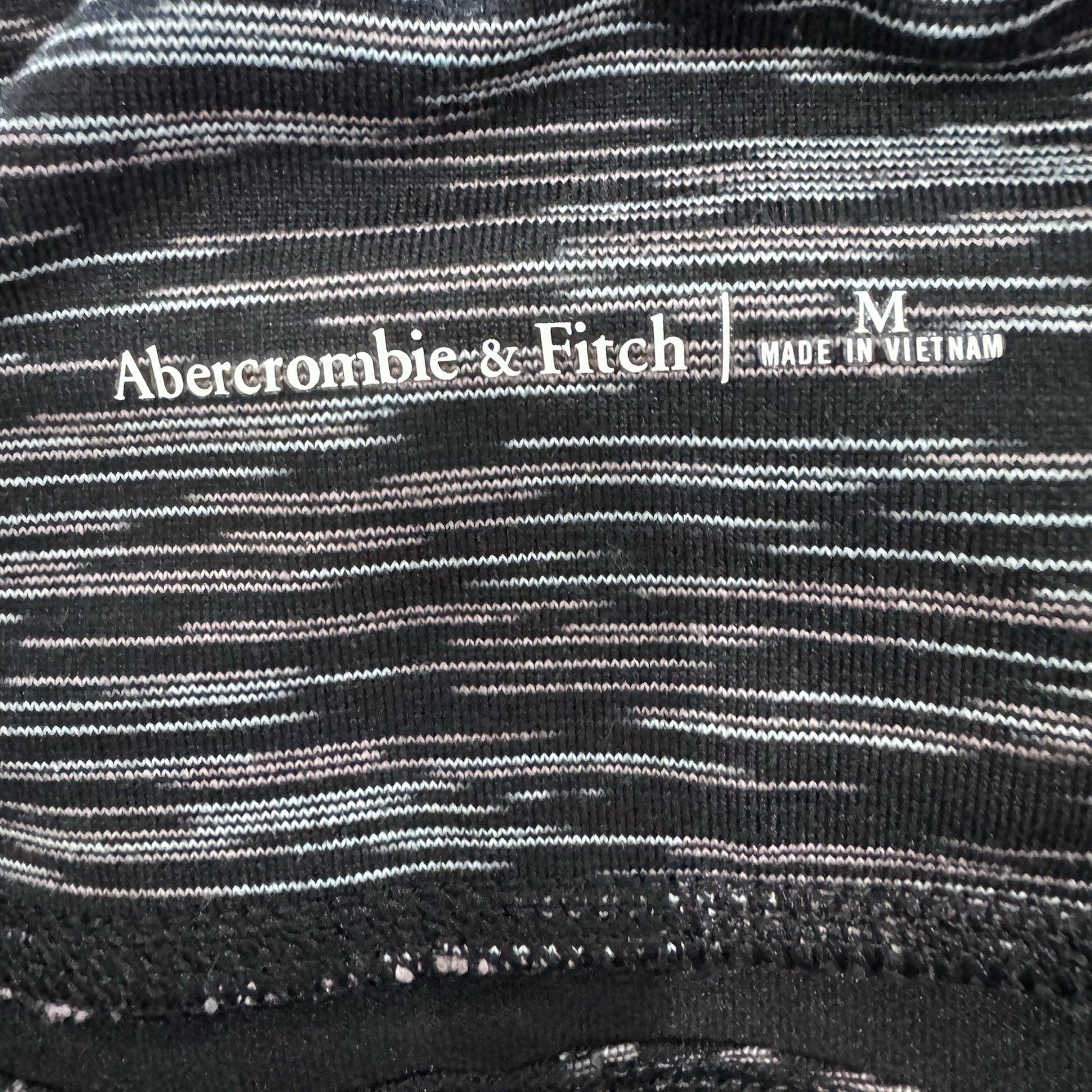Abercrombie & Fitch A&F Leggings Women Medium Black Space Dye Activewear