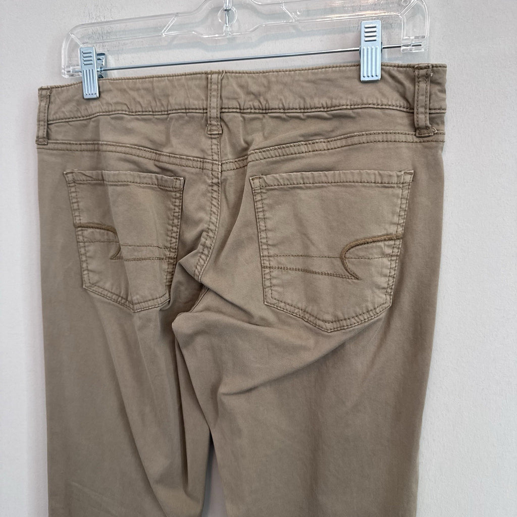 American Eagle Stretch Khaki Pants Women’s Size 8 Short Tan Skinny Casual