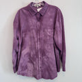 NWT Peach Love Corduroy Shacket Womens S Purple Acid Wash Top