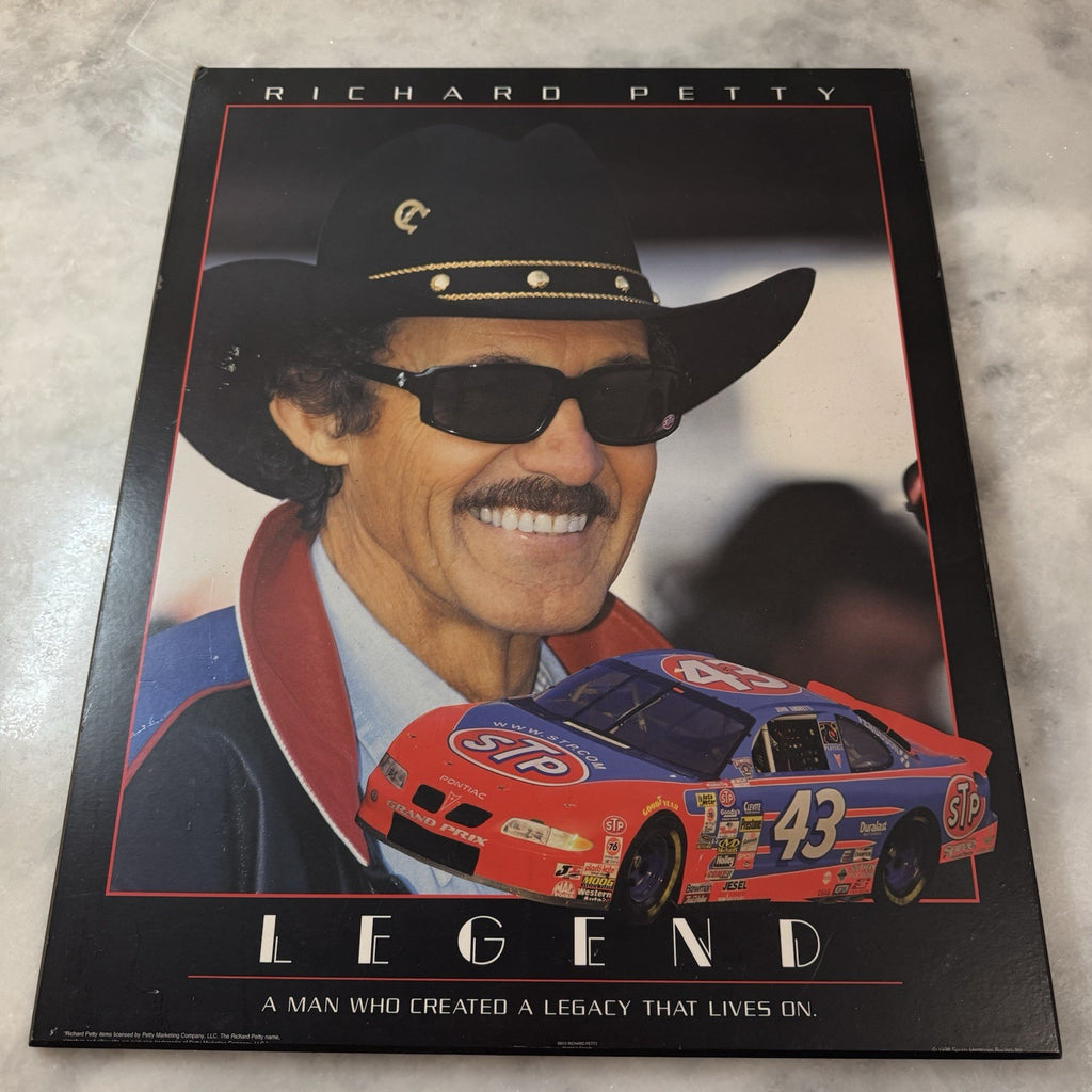 Richard Petty Legend #43 STP NASCAR Wood Wall Plaque Sign 1998 Sports Memories