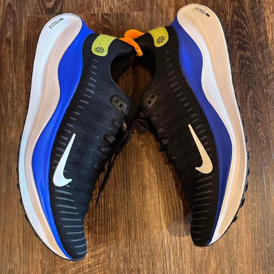 Nike React X Infinity Run Flyknit 4 Black Blue Mens Running DR2665-005 SZ 9 NEW