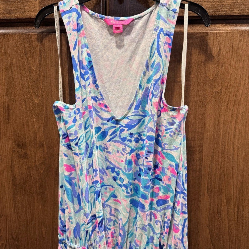 Lilly Pulitzer Women's Sleeveless Jumpsuit Size S – Tropical Print Paulina