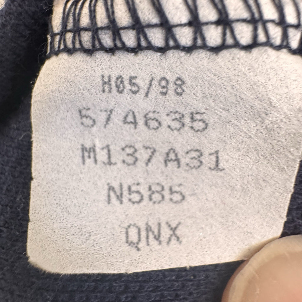 L.L. Bean Vintage Made in USA Bean Boot Logo Polo Shirt Navy Men's Medium