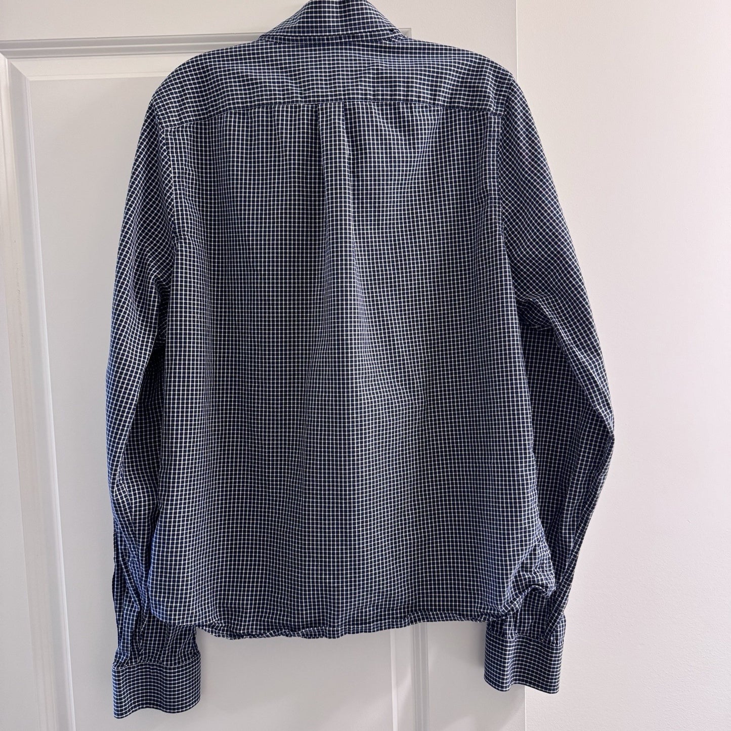 Abercrombie & Fitch XXL Blue Check Shirt Button Down 100% Cotton Long Sleeve ‘11