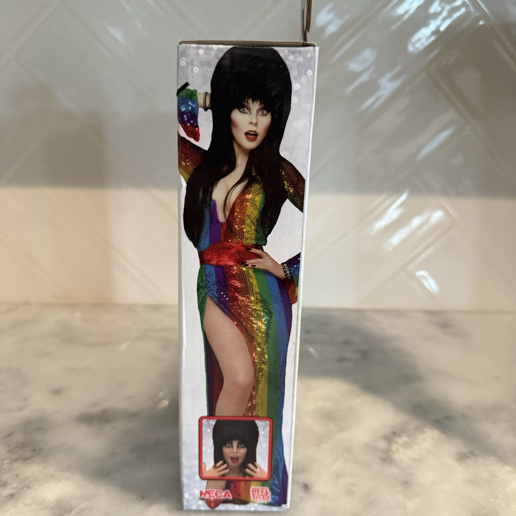 NECA Elvira Over the Rainbow Mistress of the Dark 8” Clothed Figure Sealed