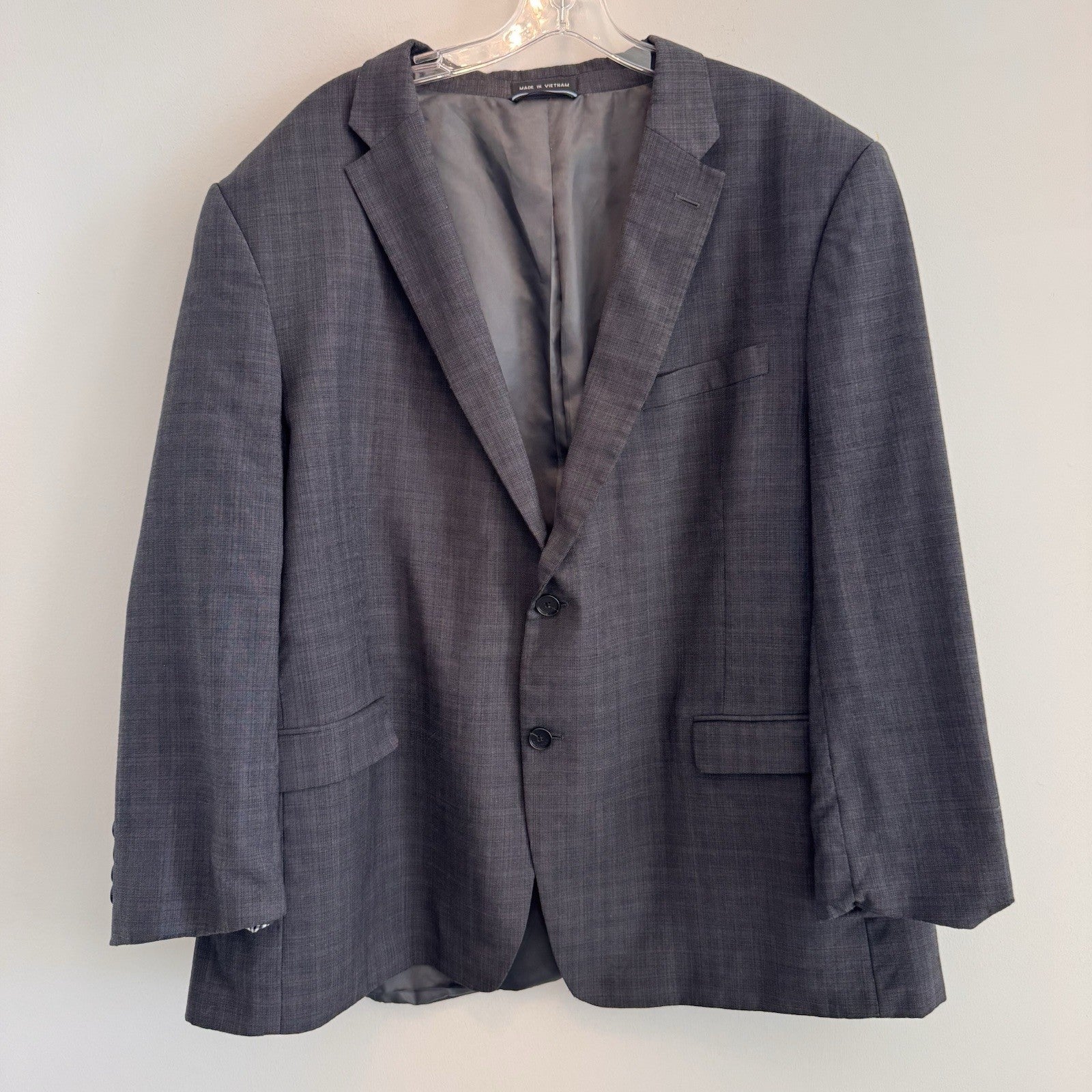 Tommy Hilfiger Gray Wool Sport Coat Blazer Mens 45R Suit Jacket Classic Men’s