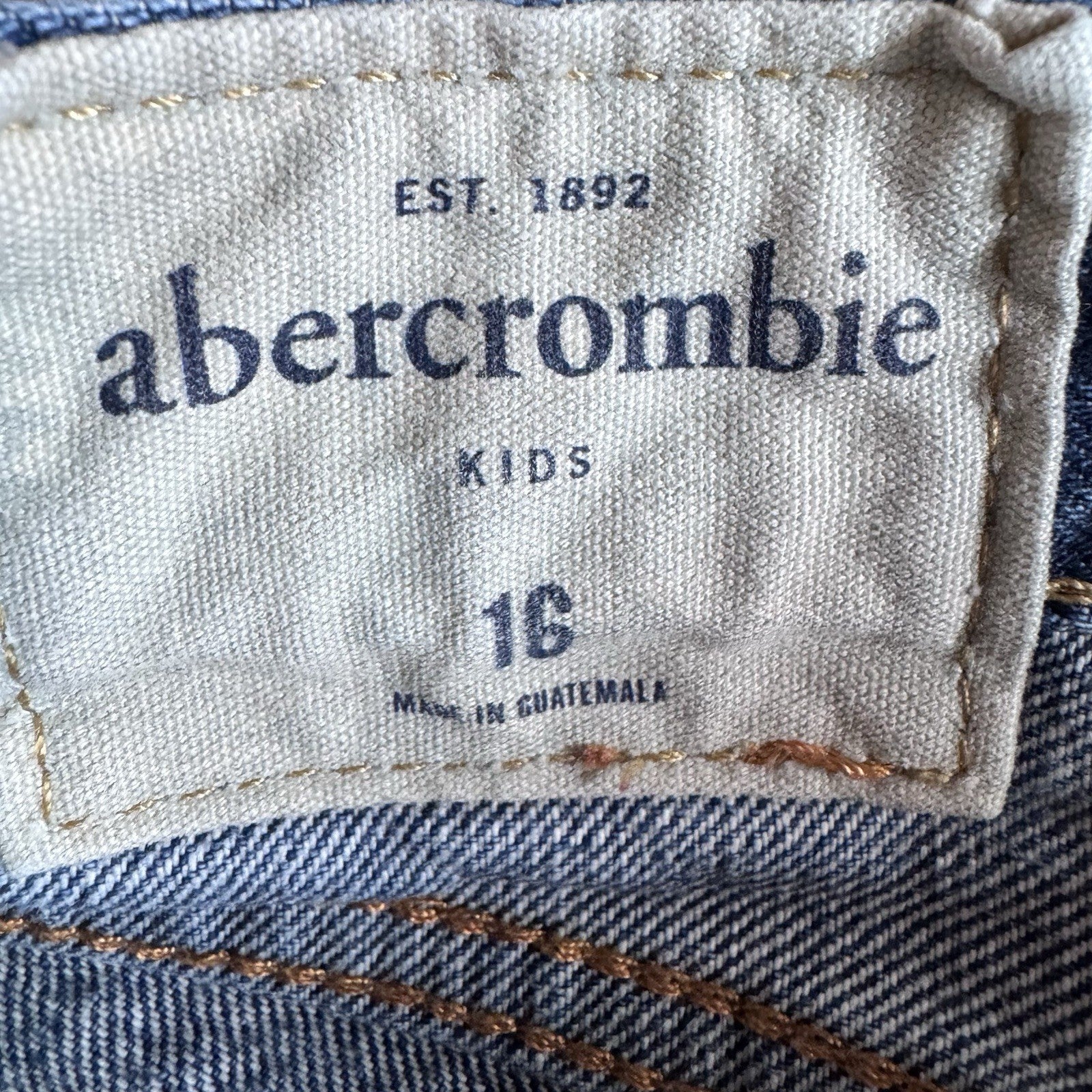 Abercrombie Kids Boys Jeans - Size 16 - Straight Fit - 100% Cotton - Classic 