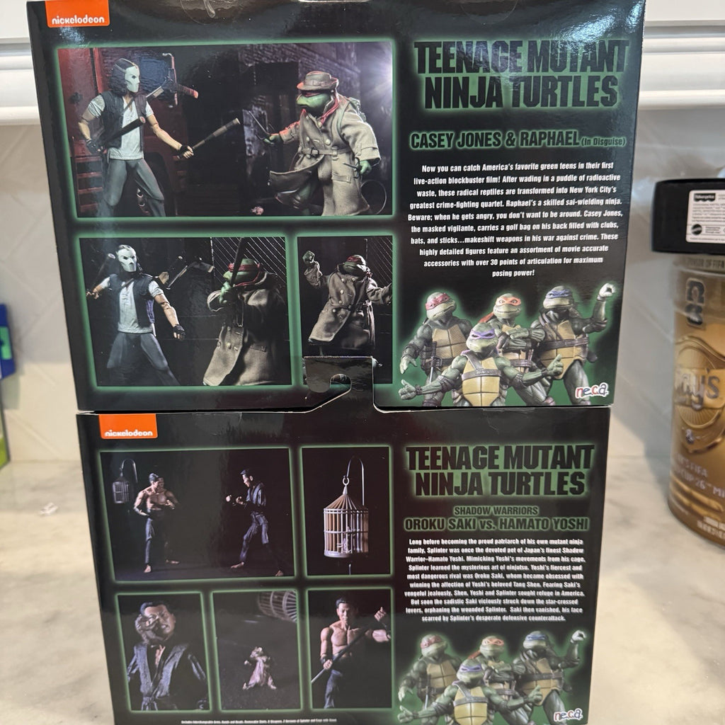 NECA TMNT Movie Casey Jones Raphael Oroku Saki Hamato Yoshi 2-Pack Lot NIB