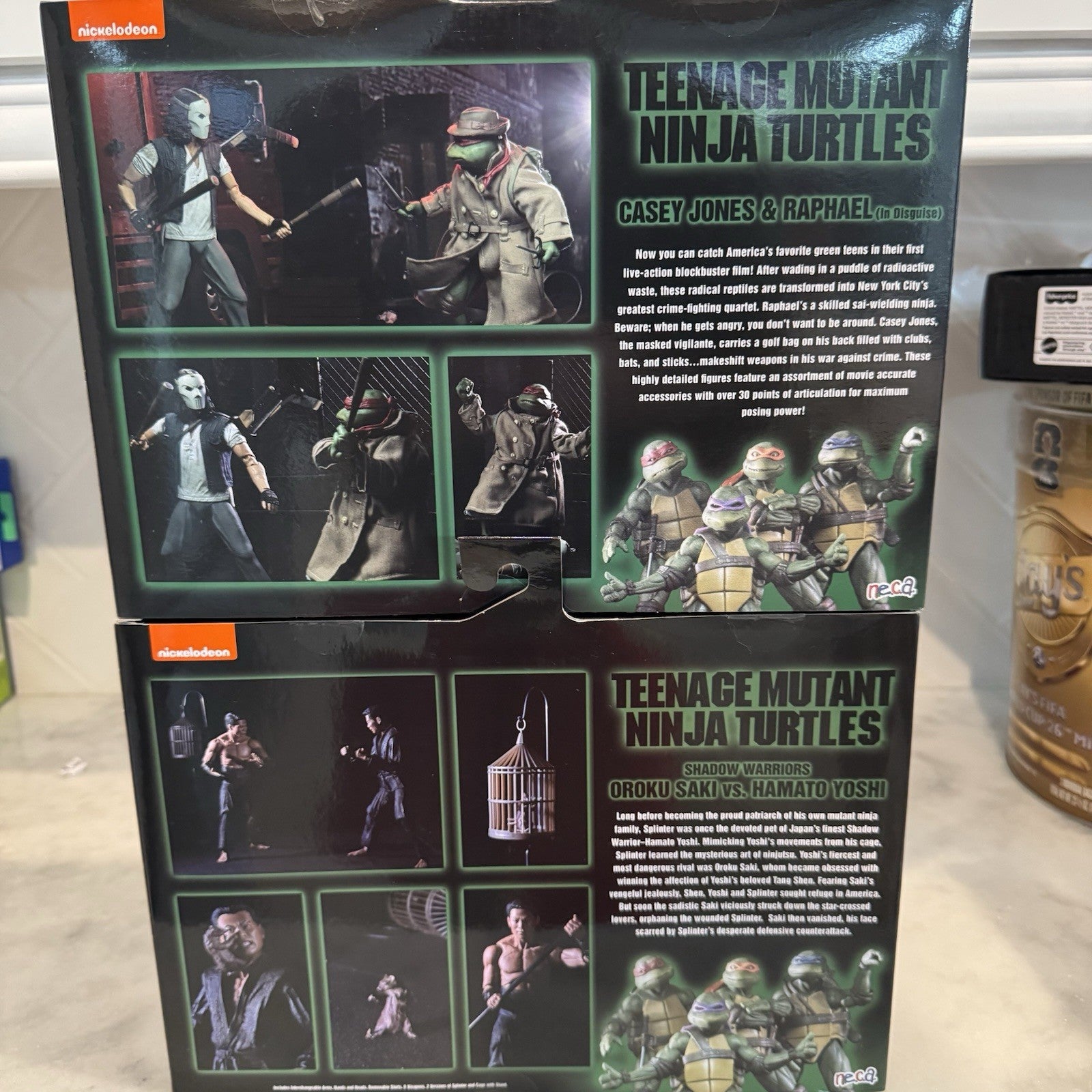 NECA TMNT Movie Casey Jones Raphael Oroku Saki Hamato Yoshi 2-Pack Lot NIB