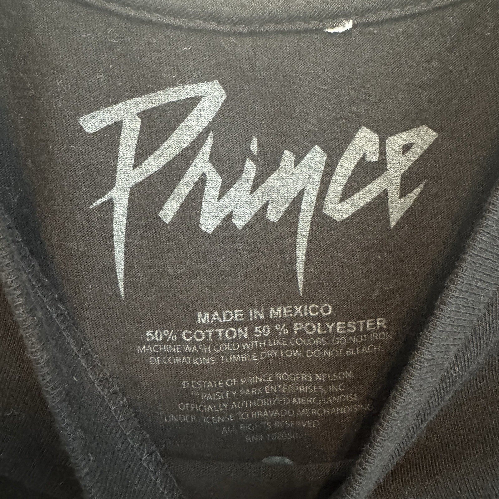 Prince Purple Rain T Shirt Mens Small Black Graphic Tee Official Music Artist