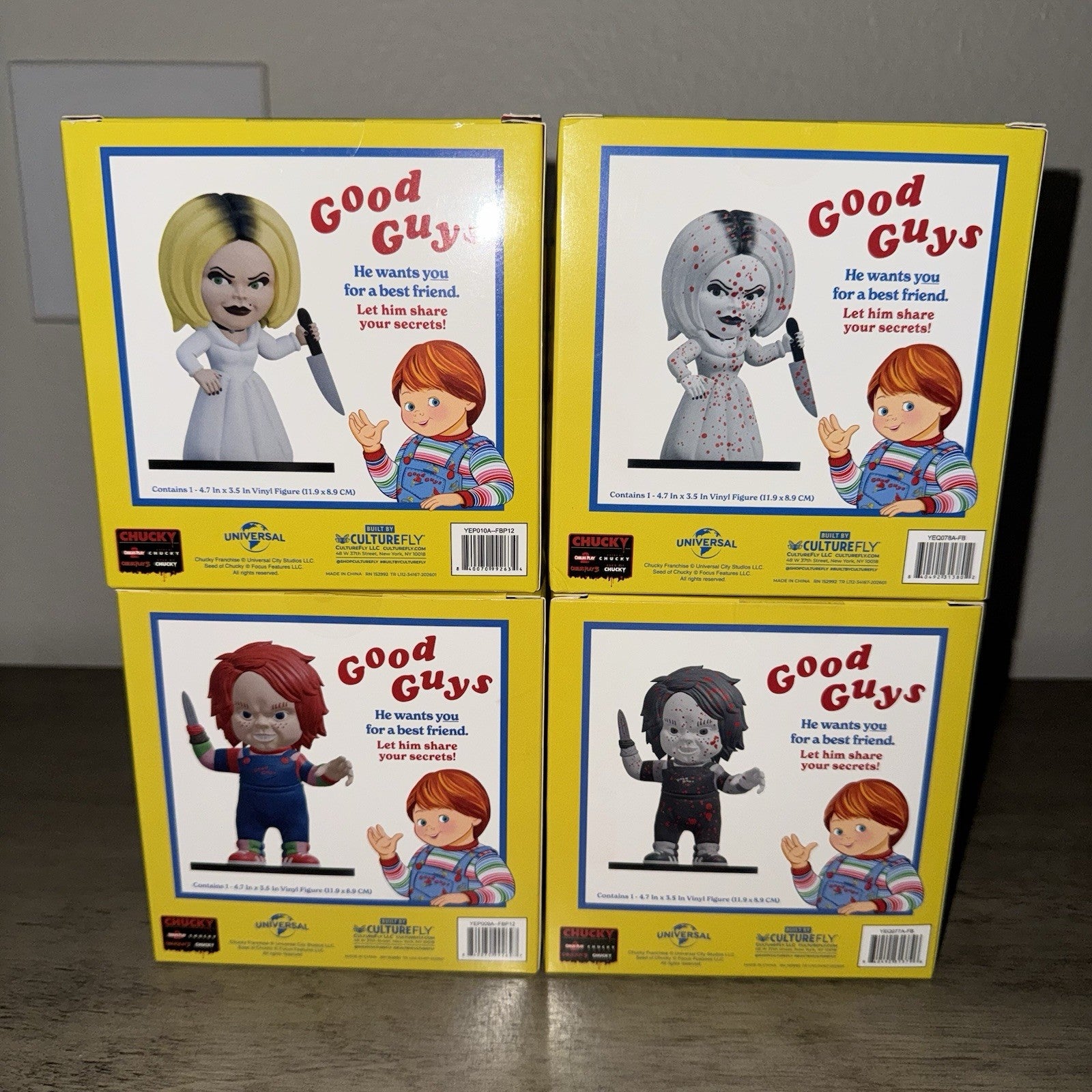 Bride of Chucky Chucky Tiffany Vinyl Figures Lot 4 CultureFly Horror New Rare