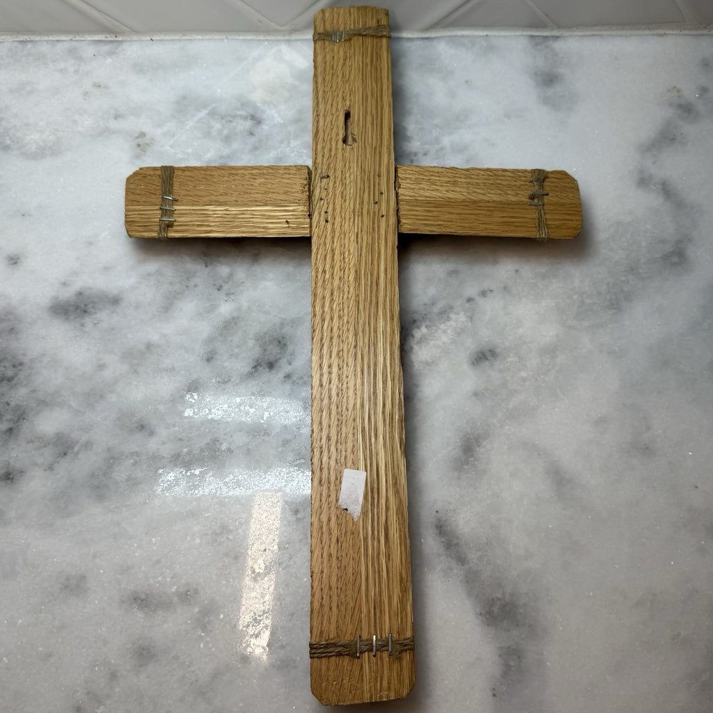 Wooden Wall Cross Christian Religious Decor Rustic Wood Crucifix 18”