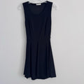 Just Me Black Open Back Dress Small Made USA Sleeveless Stretch