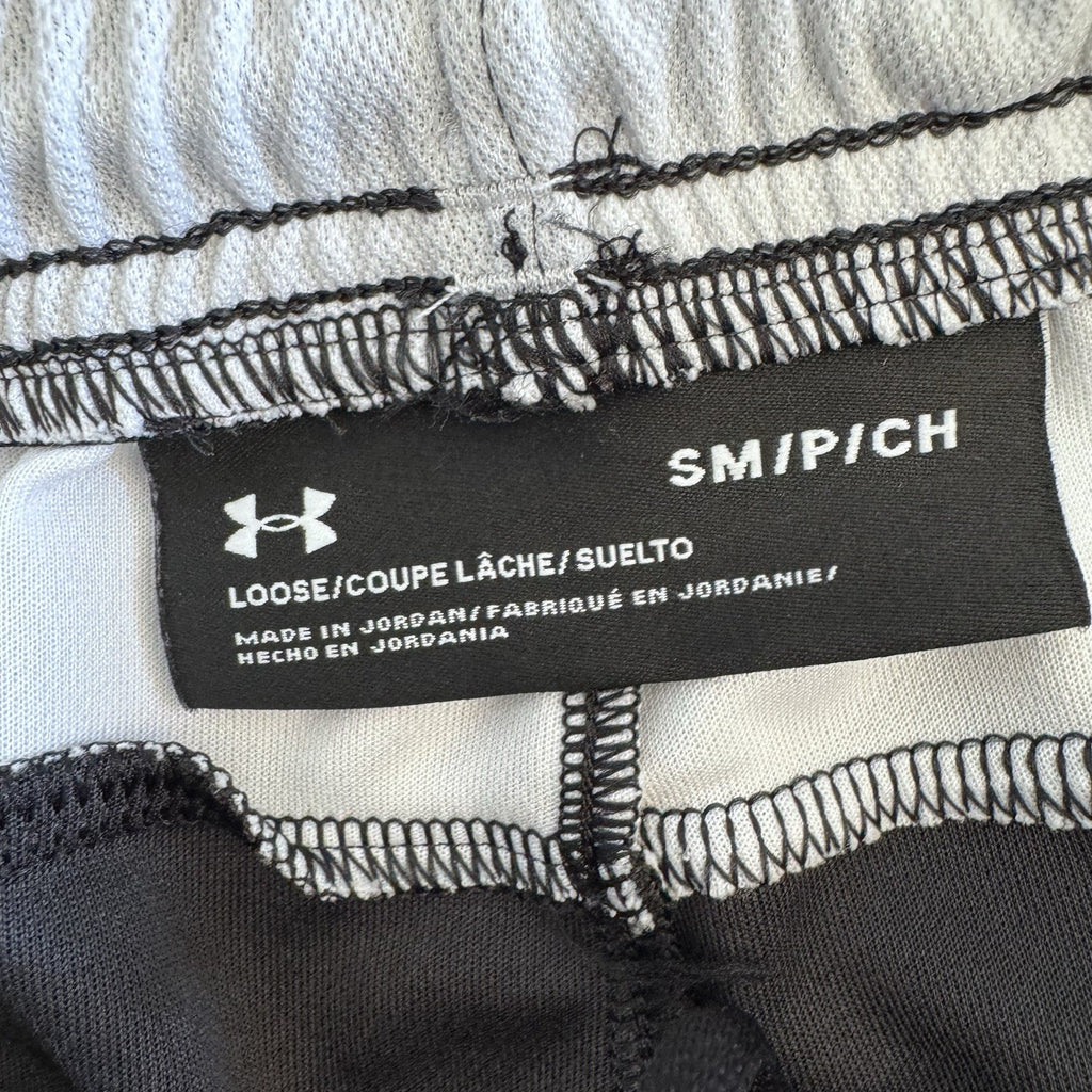 Under Armour Men’s Athletic Shorts SM/PCH Navy White Loose Fit Mesh
