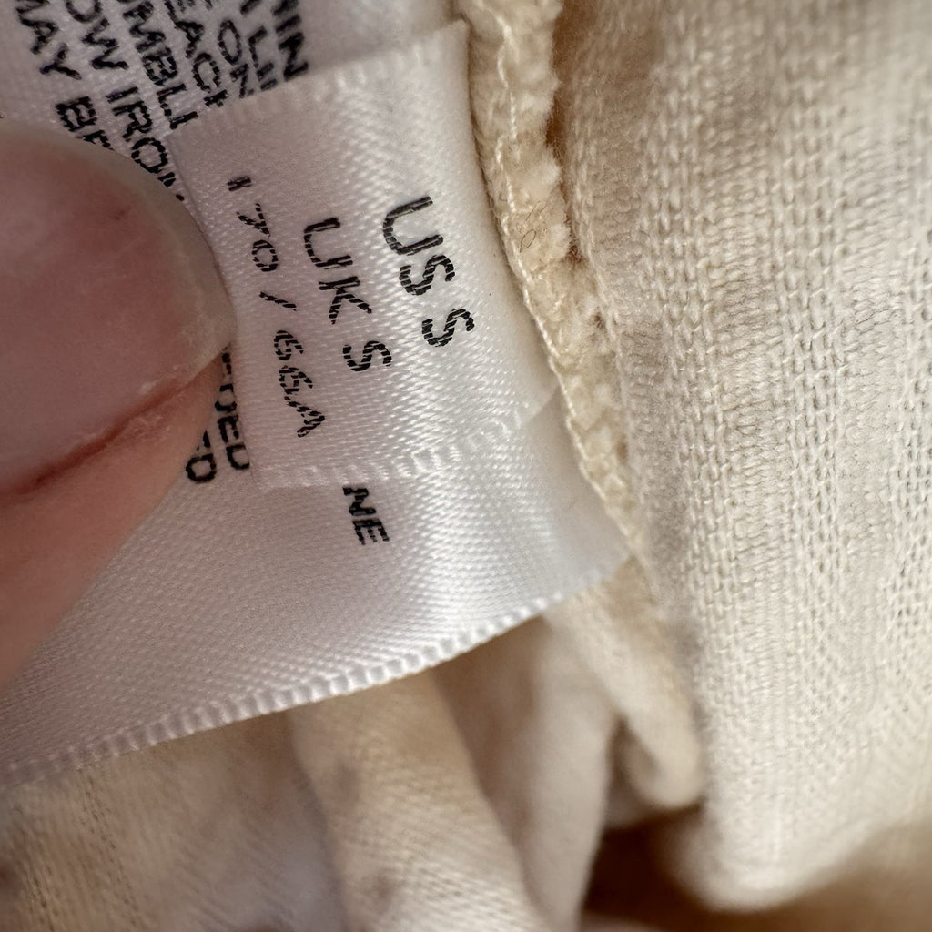 Urban Outfitters Corduroy Mini Skirt Cream Button Pocket Y2K Size S NWT 