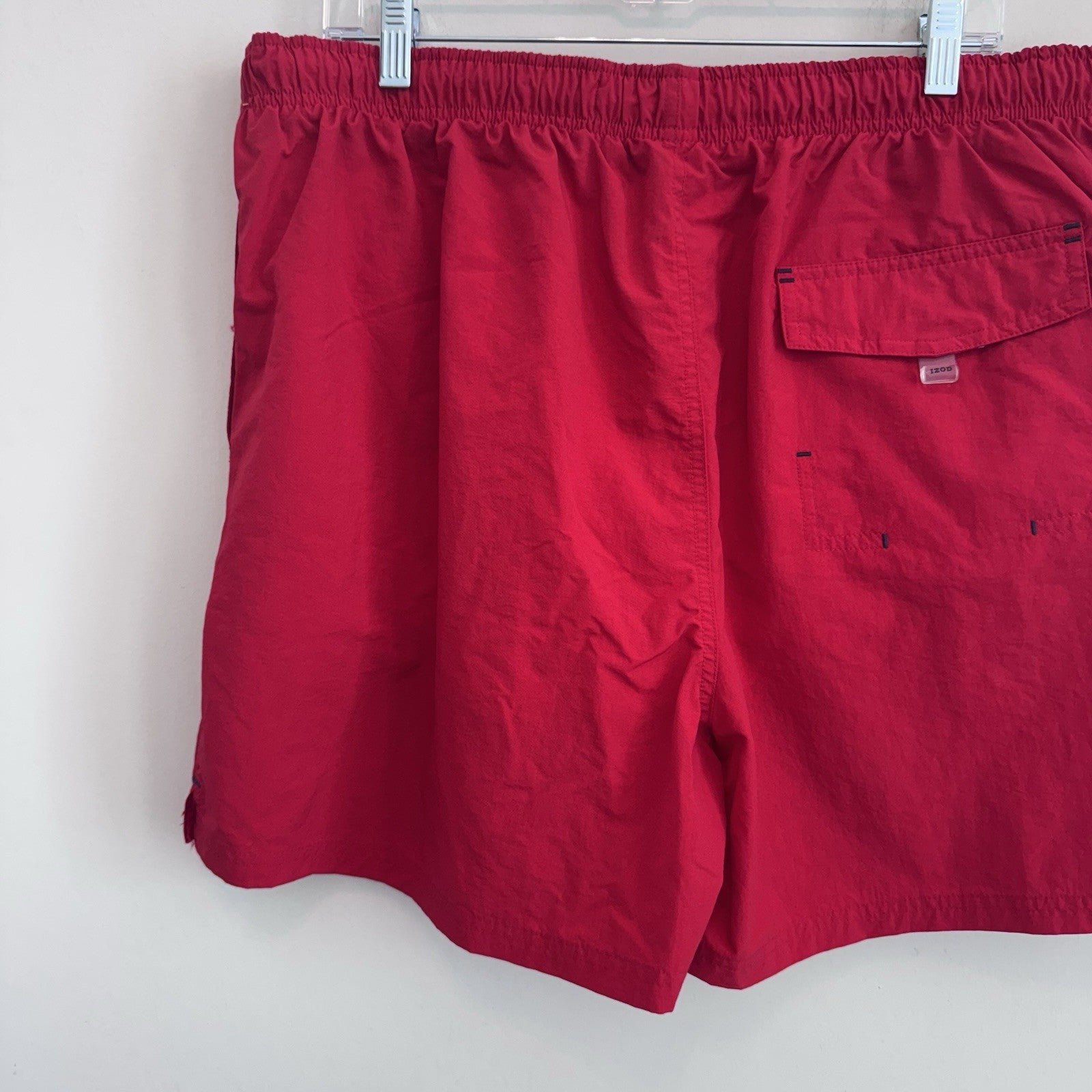 IZOD PerformX Men’s XL Red Swim Trunks Shorts Mesh Lined Quick Dry Beach