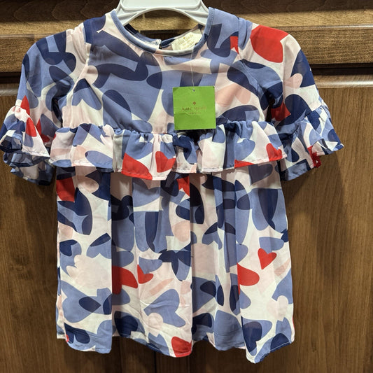 Kate Spade Girls Confetti Hearts Dress - Size 3 (2-4T) - NWT