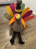 Rare Target 7" Felt Sitting Turkey Thanksgiving Decoration Plush