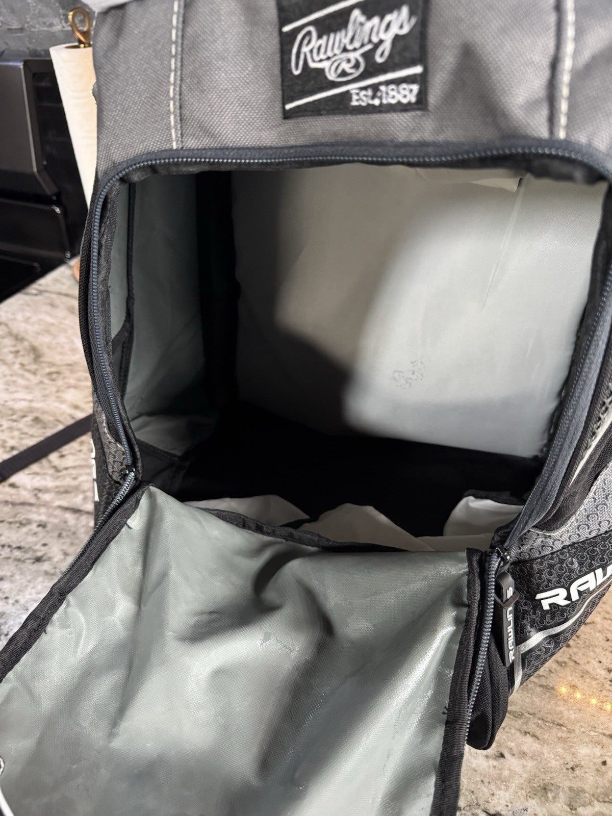 Rawlings The Mark Of A Pro Baseball Backpack Black And Gray