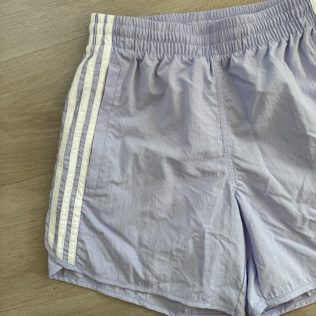 NWT Adidas Originals Sprinter Shorts Violet Tone XS 3 Stripe Zip Pocket