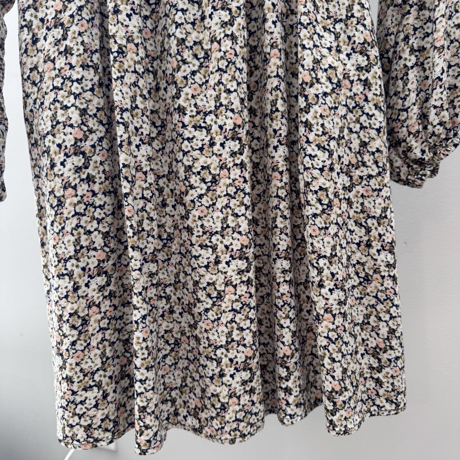Destination Maternity M Floral Long Sleeve Dress Empire Waist Boho Style