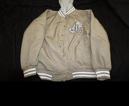 Los Angeles “LA” Khaki Jacket With Gray Hoodie Original Deluxe Supply XL