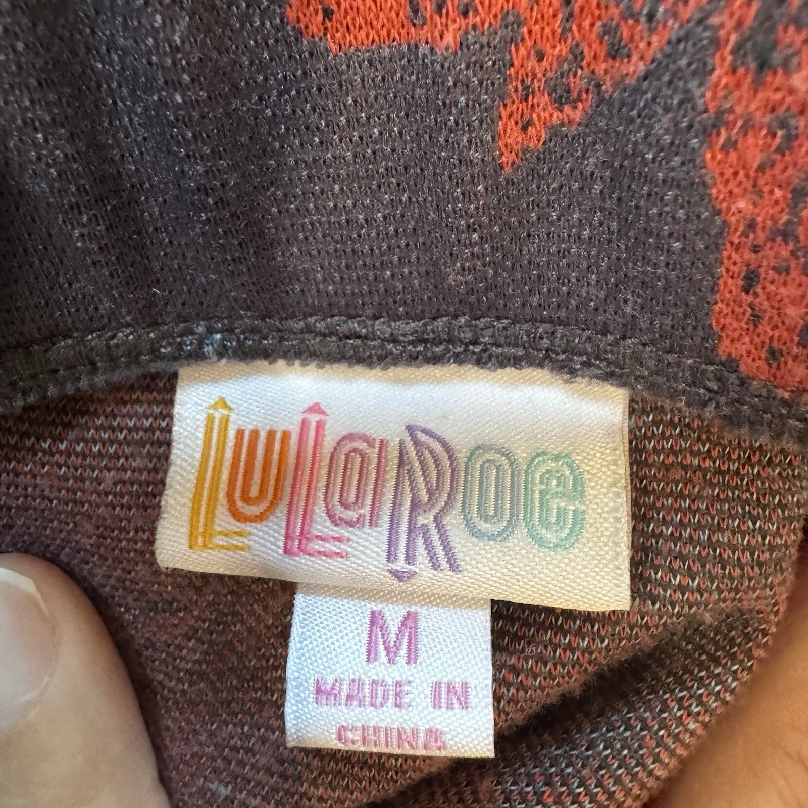 LuLaRoe Women’s Skirt Size M Red Floral Print A-Line Pull-On Stretch Waist 