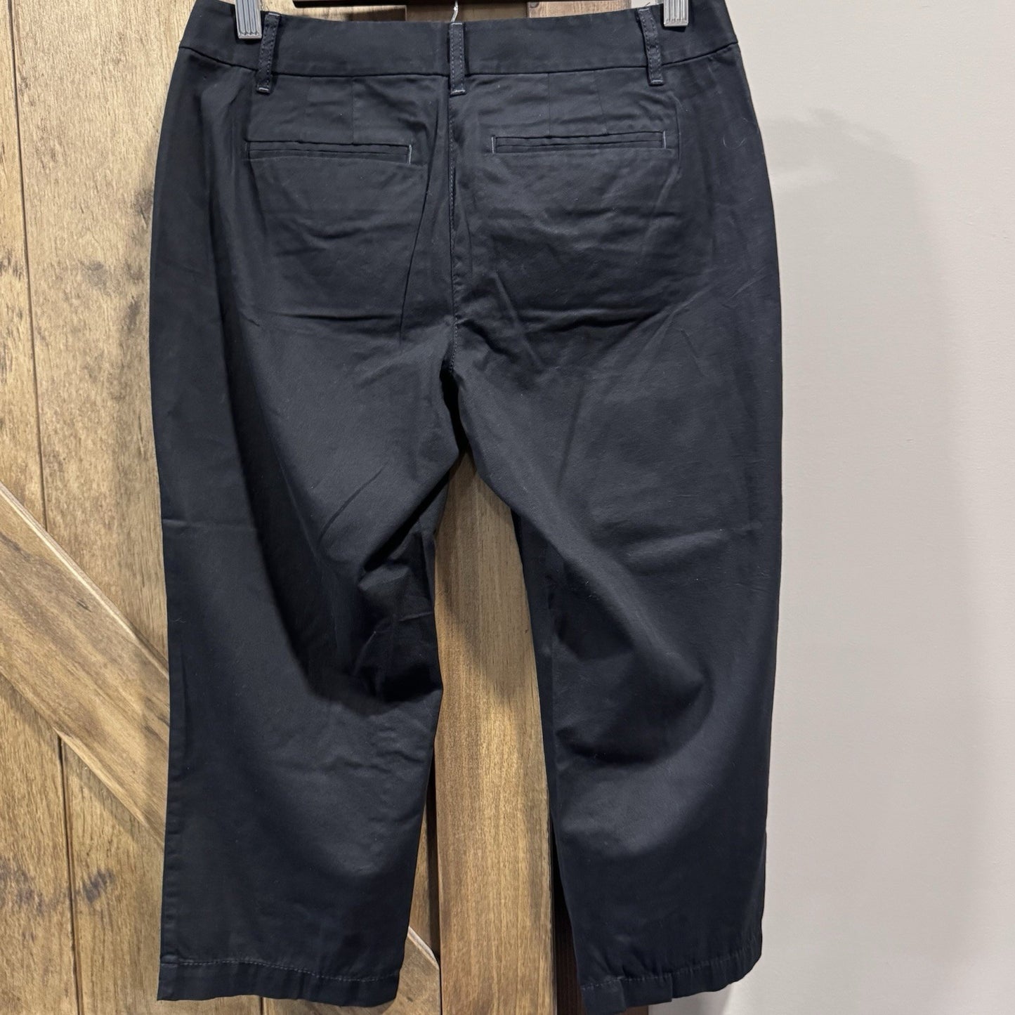 Ann Taylor LOFT Curvy Cropped Pants 2P Petites Black Stretch Dress Slacks NWT