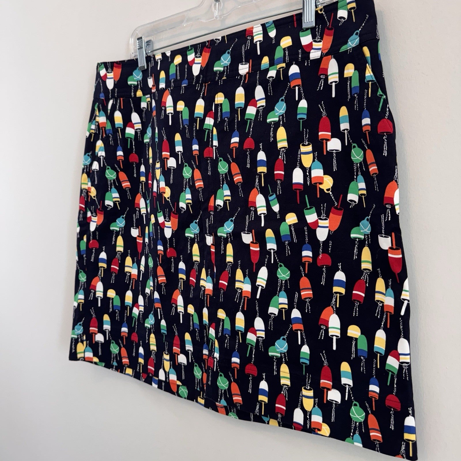 Talbots Petites 16P Navy Lobster Buoy Print Skort Golf Tennis Nautical