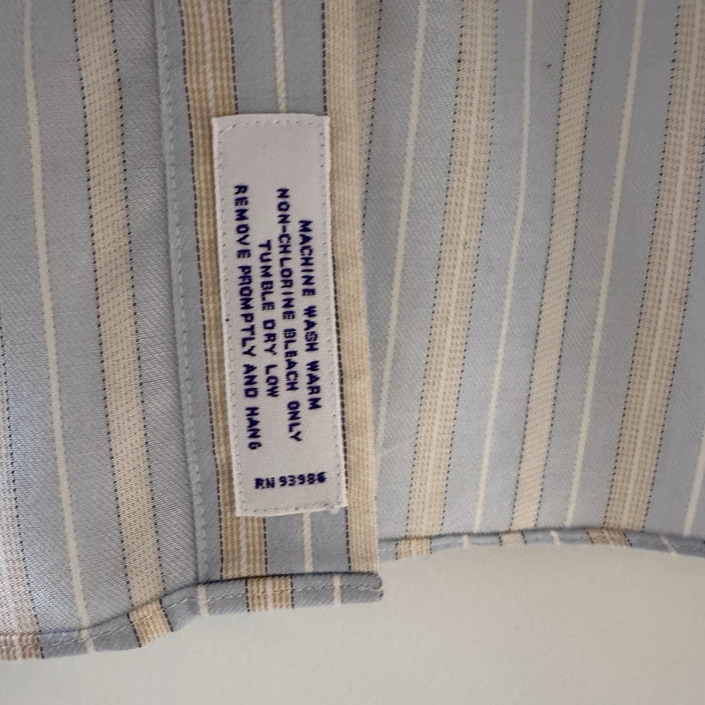 Brooks Brothers 346 Striped Button-Up Shirt Size 6 Non-Iron Cotton Malaysia