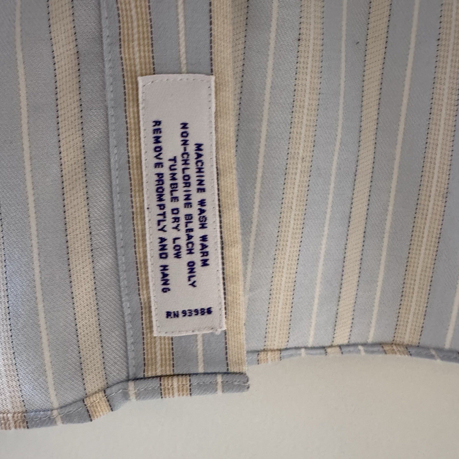 Brooks Brothers 346 Striped Button-Up Shirt Size 6 Non-Iron Cotton Malaysia