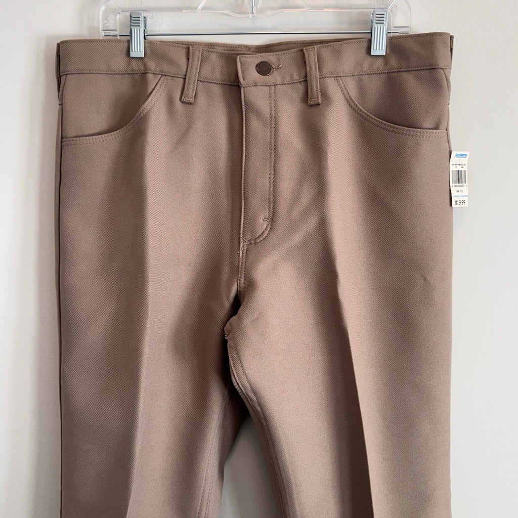 Wrangler Wrancher Dress Jeans Taupe Brown Men’s 36x31 Made in USA NWT Vintage