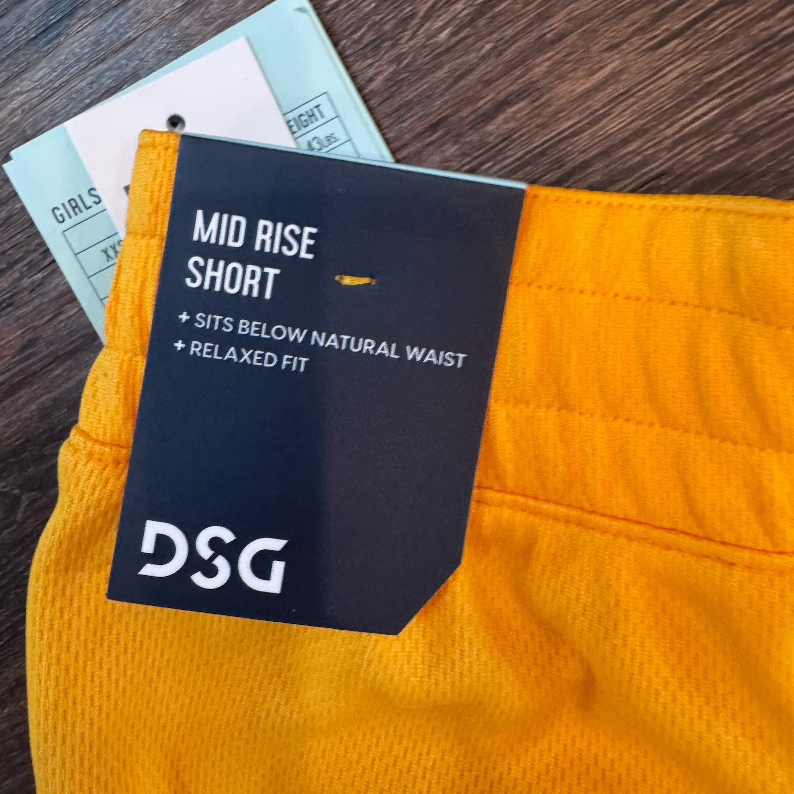 DSG Girls Mesh Shorts Size S Gold Black University Gold NWT Mid Rise MSRP $20