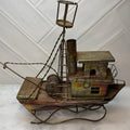 Metal Art Figurine Musical Fishing Trawler Brass Copper Metal Boat Tune: La Mer