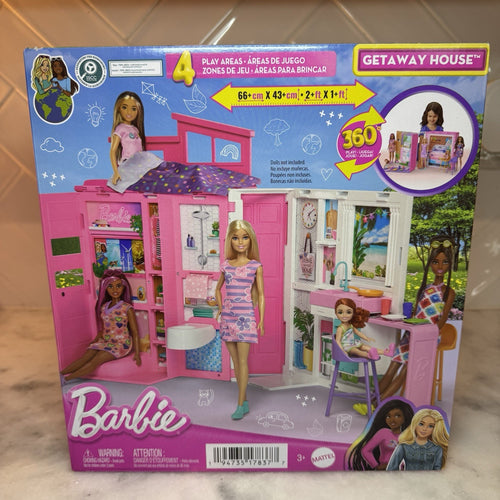 Barbie Getaway House Dollhouse Fold Out Playset Mattel 360 Portable House