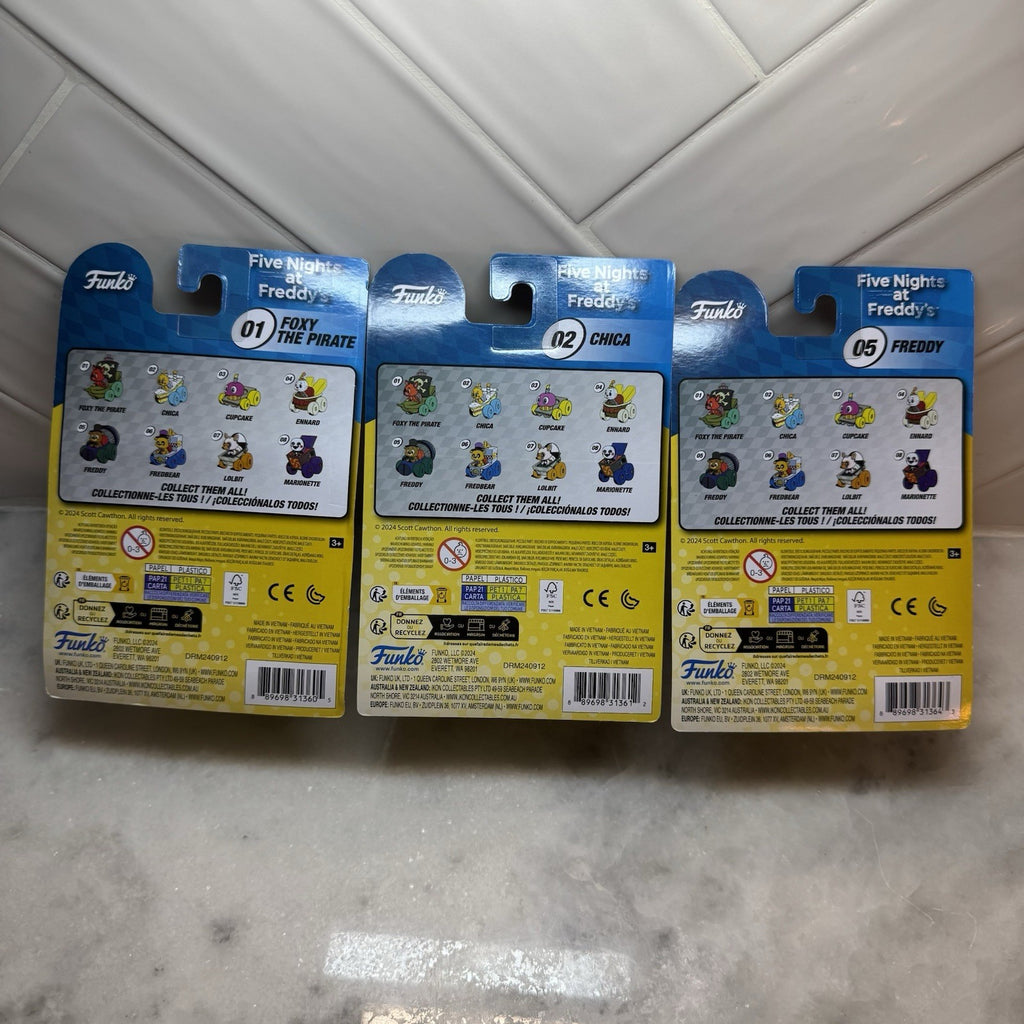 Funko Racers Five Nights at Freddy’s Lot Foxy Chica Freddy Die Cast
