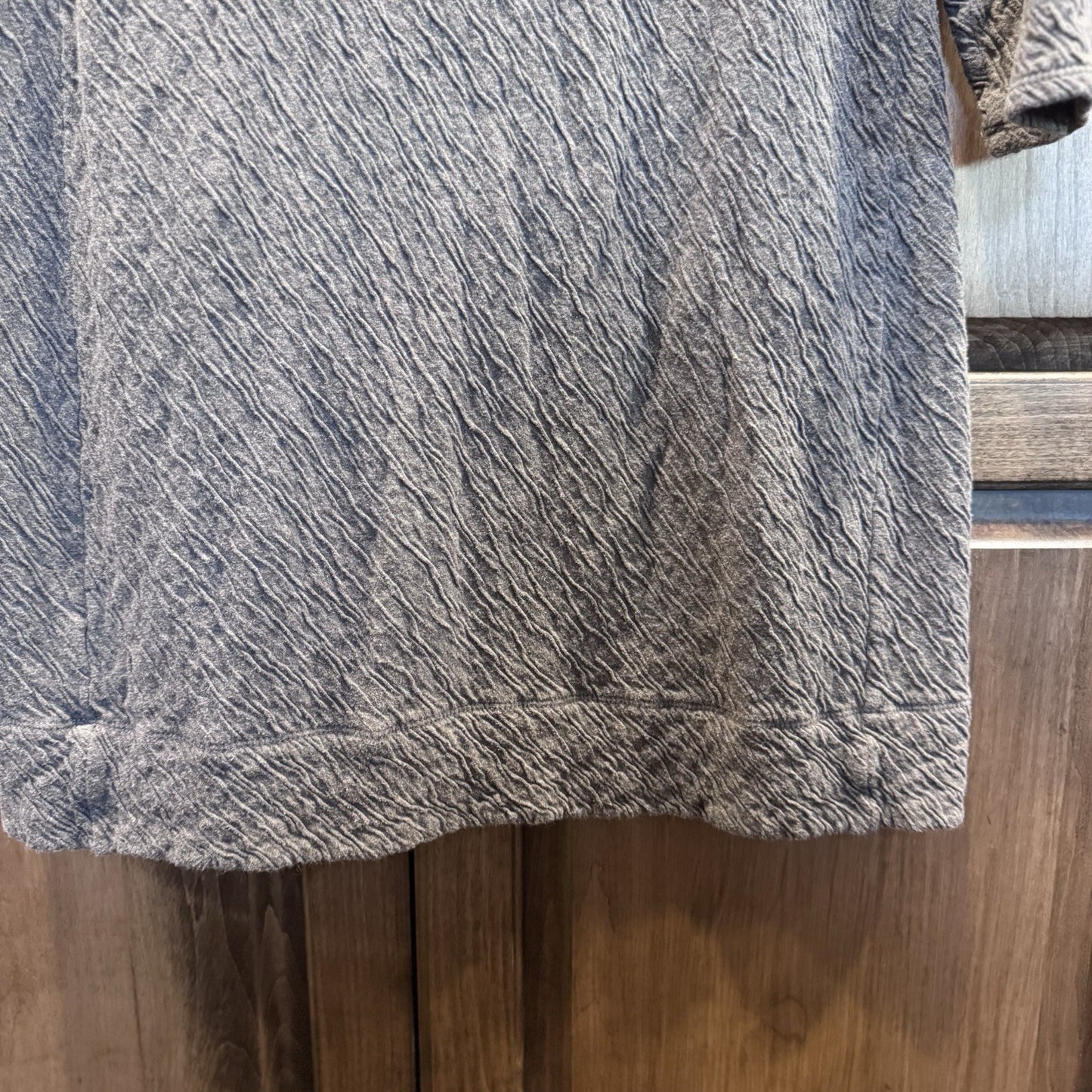 Pure Jill Women’s Textured Cotton Tunic Dress Gray Size Medium Pockets