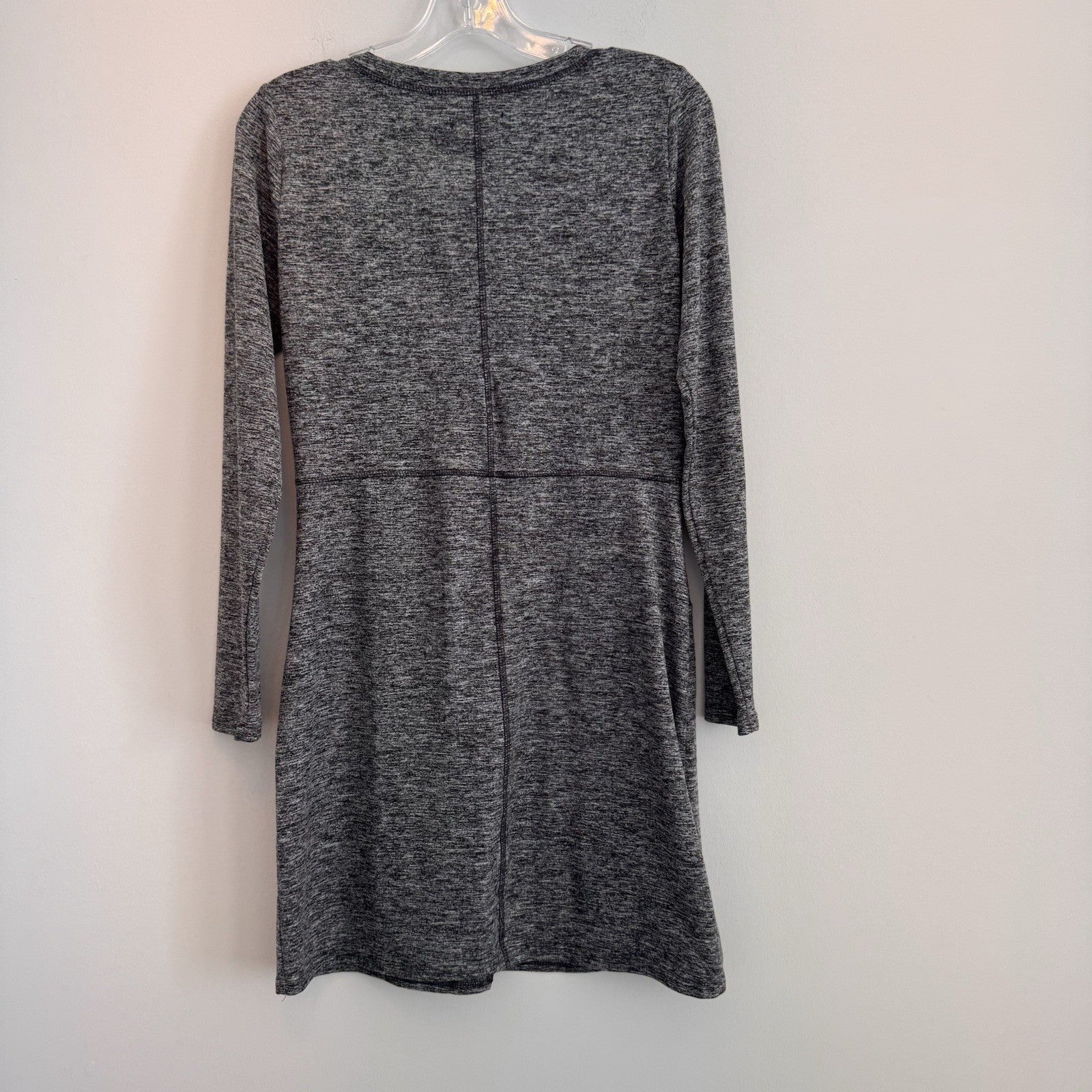 The Limited Gray Space Dye Active Dress XS Pockets Long Sleeve Heathered