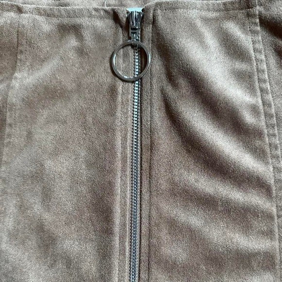 American Threads Tan suede mini skirt #miniskirt size Med