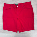 Women’s Lauren Ralph Lauren Red Bermuda Shorts Size 16 LRL Active Zip Pocket