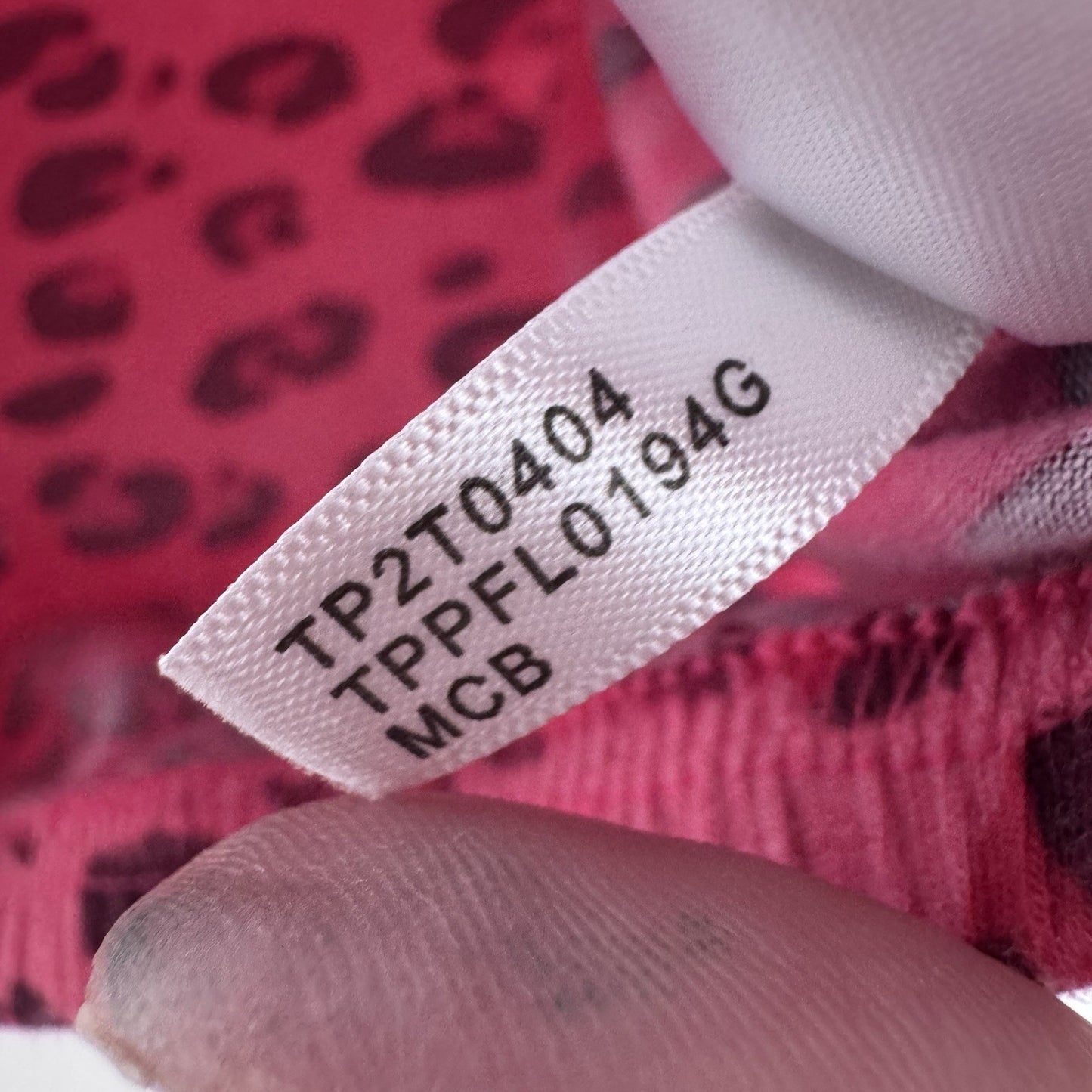 Tommy Hilfiger Sport Pink Leopard Print Crop Top Womens M Logo Hem Y2K