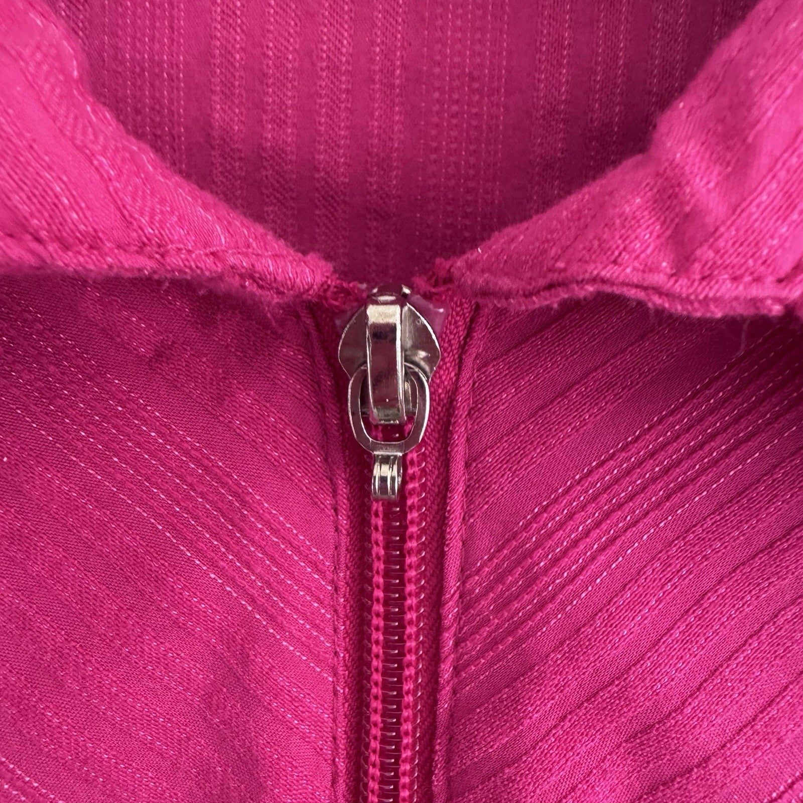 Faded Glory Plus 16W Pink Zip Front Stretch Jacket Top Cotton Blend 