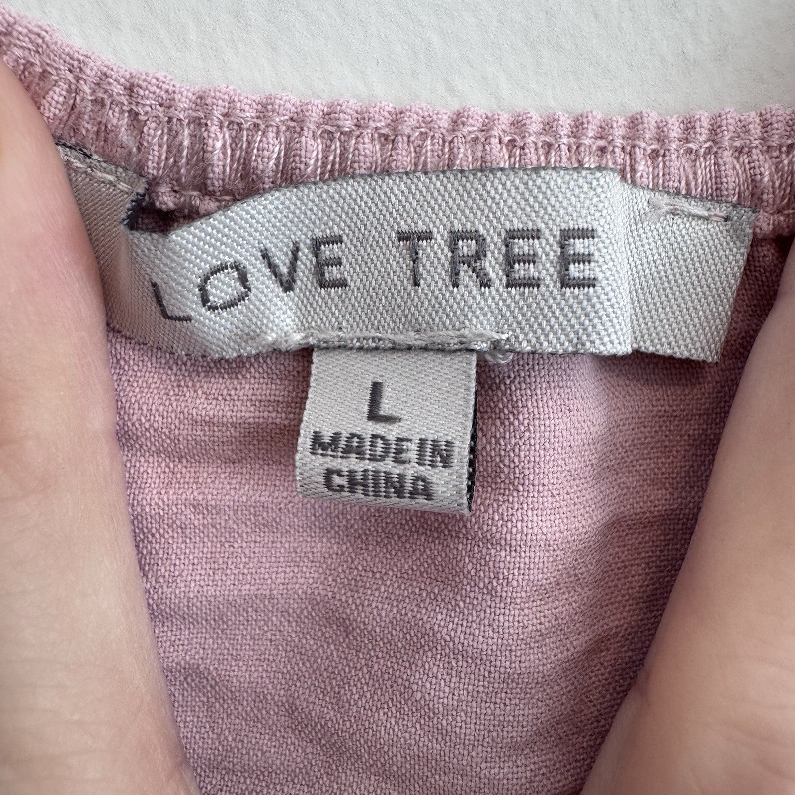 Love Tree Pink Cut Out Midi Dress Puff Sleeve Tie Waist Size L