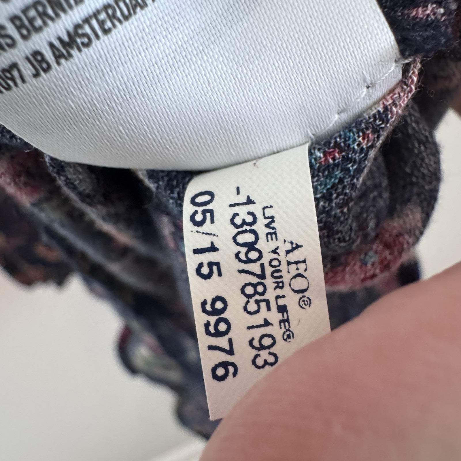 American Eagle Floral Wrap Romper Dress Small Blue Boho Long Sleeve