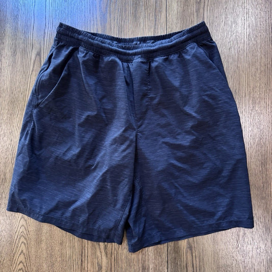 Lululemon Men's Pace Breaker Shorts Navy Blue Lined Gym Size M 17" Waist
