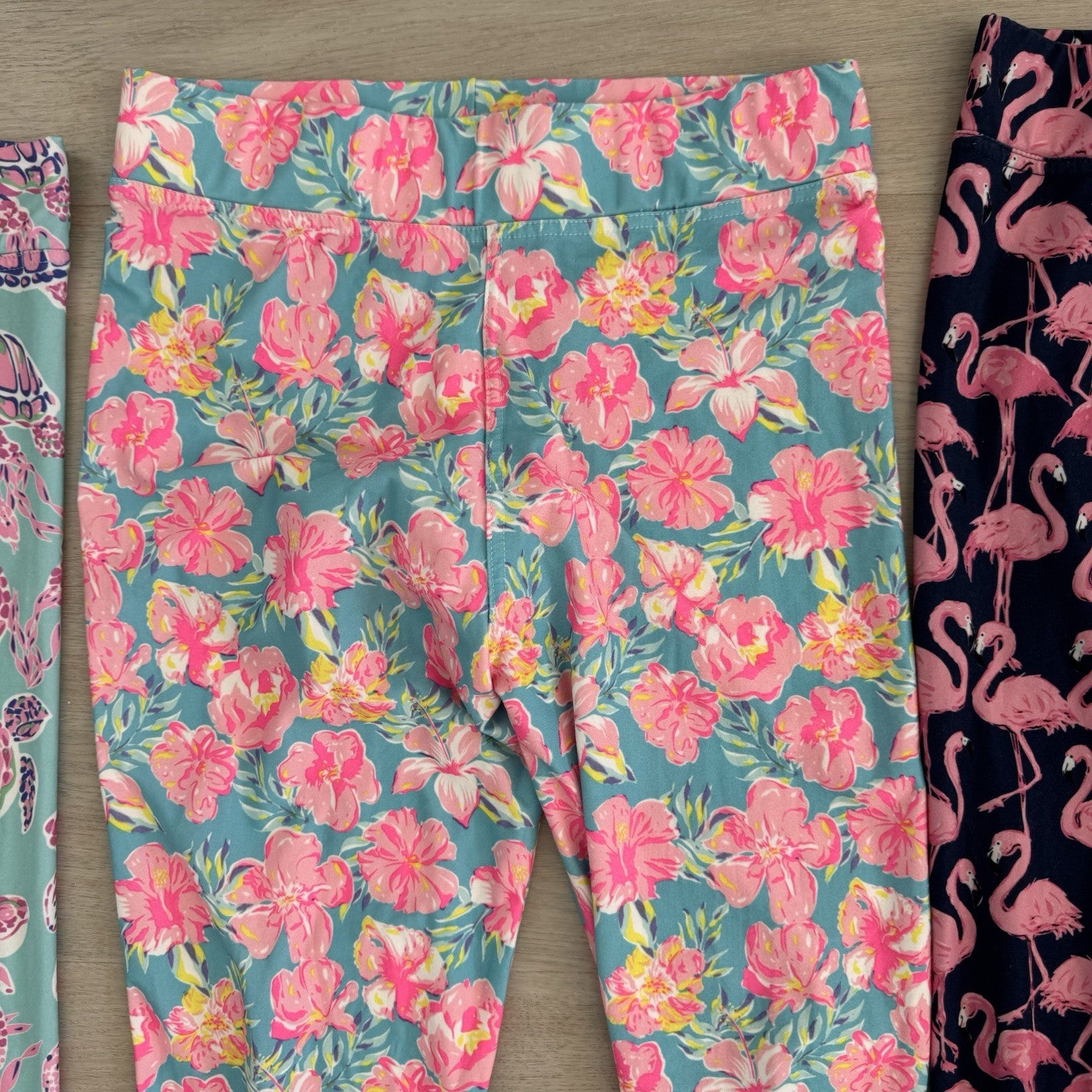 Simply Southern Leggings Lot of 4 XS S M Flamingo Palm Floral Preppy