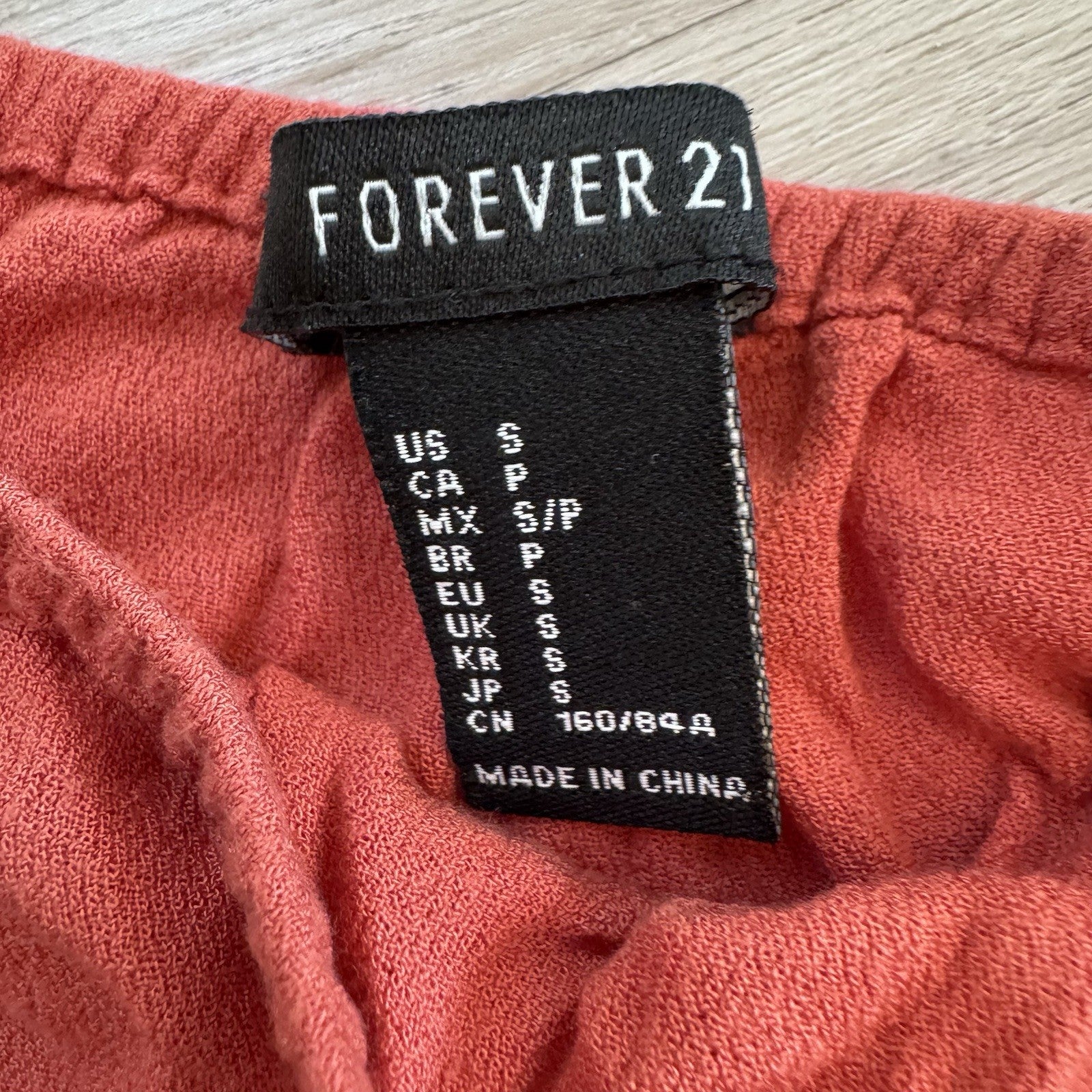 Forever 21 Off Shoulder Crop Top Red Tassel Hem Short Sleeve Women’s S