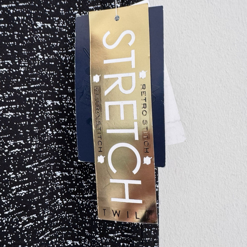 Boys Retro Stitch Black Jogger Pants XL 18 Speckled NWT 